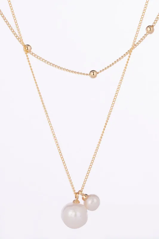 Lilou Necklaces Lilou Natural Pearl Pendant Necklace
