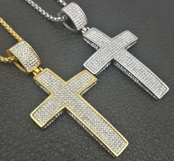Minx London Big Cross Pendant Cross Necklace Cross necklace for Men Cross Necklace Women Cross Pendant and Necklace Iced Out Cross Pendant Necklaces