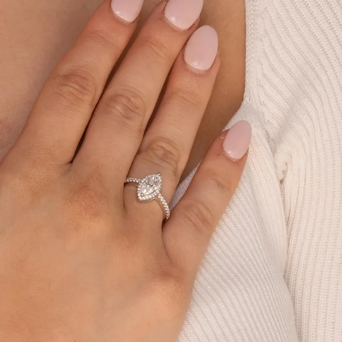 Rings 10 ct Marquise Moissanite Diamond Ring Camile Stone